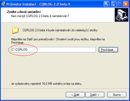 Instalace CQRLOGu 2.0 beta 4 pod Win Vista